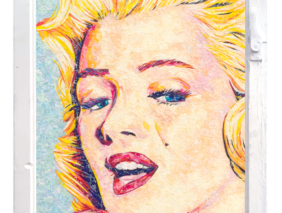 Eye Candy – Marilyn Monroe made with Candy Wrappers collage marilyn monroe mosaic pop art reclaim recycled recycled art recycled material reuse upcycle upcycled
