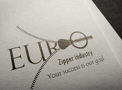 Euro - Zipper Industry Logo azfahim company logo euro logo logo logo design zipper industry zipper logo