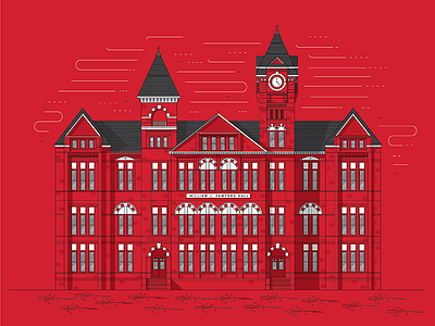 Architecture 01B architecture auburn building illustration wip