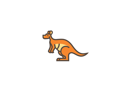 Joey animal australia icon illustration joey kangaroo orange