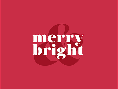 Type Experiment 03 ampersand christmas merry red type typography