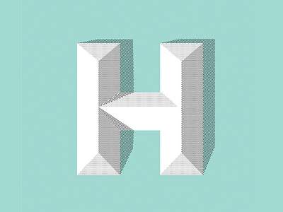 36 Days II 36 days of type 3d blue drop cap h halftone letter lettering type typography