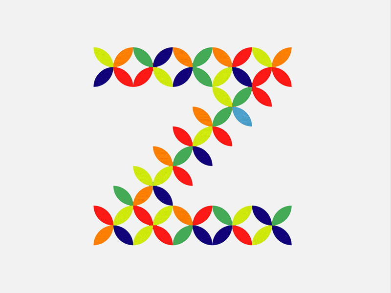 Animation I 36daysoftype 36daysoftype06 abstract animation drop cap floral geometiric illustration letter type vector z