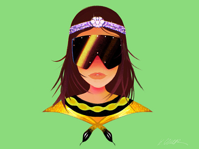 Gucci show ready to wear sunglasses 2022 branding character design digital fashion girl illustration
