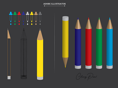 3D Pencil Illustration 3d branding graphic design illustration vector