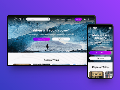 Zeit - a Time Travel Booking Company information architecture product design time travel ui ux