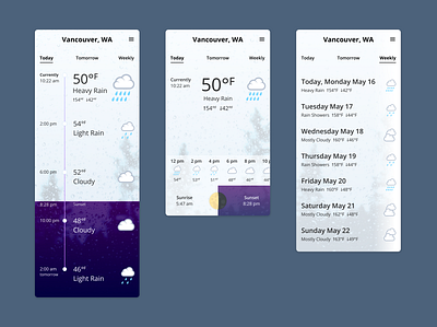 Design Challenge - Weather App ui ux weather app