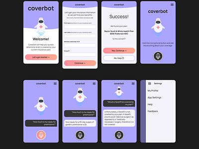 Mini Project - Coverbot chatbot health insurance ui ux