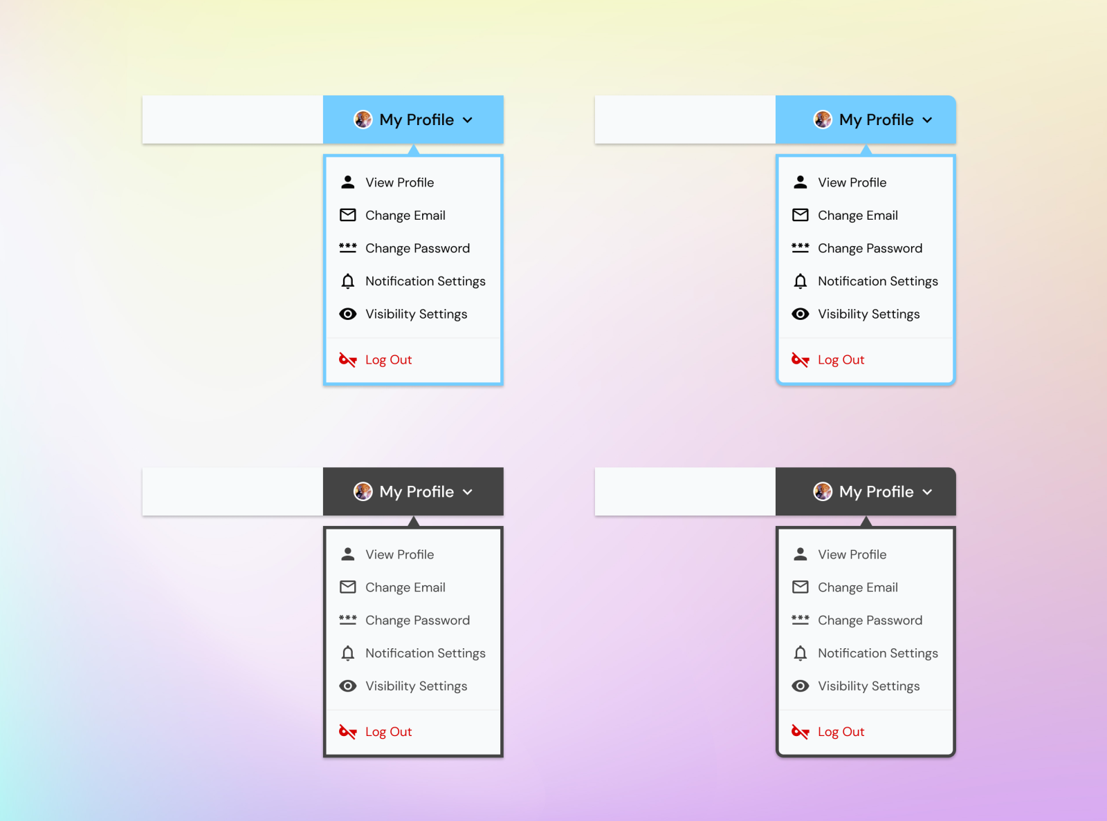 Design Challenge - Dropdown by Ted Kessler on Dribbble