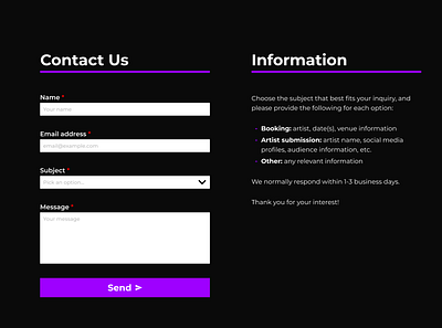 Design Challenge - Contact Form contact form ui ux