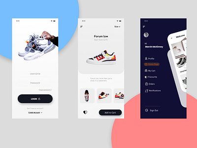 Mobile app design ( sneakers store ) design figma mobile app design ui ui design ux