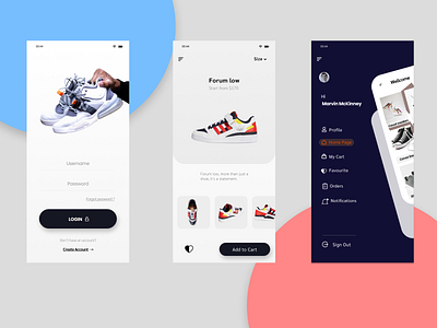 Mobile app design ( sneakers store )