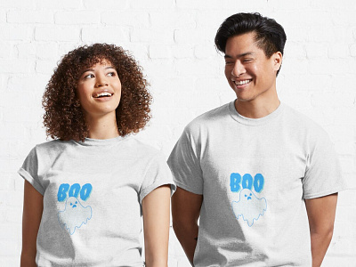 Boo. Classic T-Shirt. boo design illustration t shirts