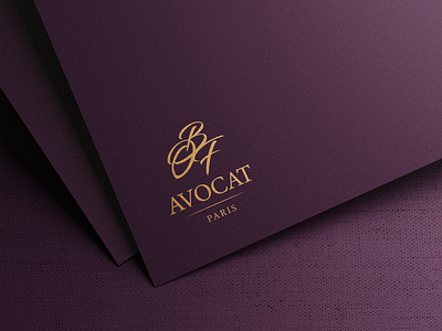 OBF Avocat - Paper branding design icon illustration logo typography vector