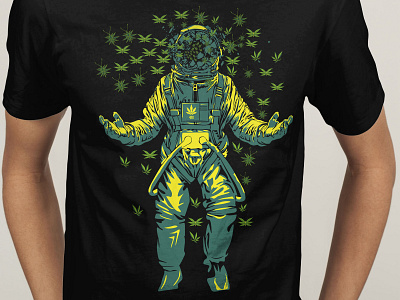 Cannabis and Space graphic design