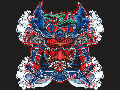 The Samurai Warrior design graphic design illustration logo vector