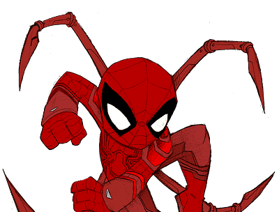 Baby Spider-man (Inspirational) cartoon design graphic design illustration pencil art to psd photoshop psd vector