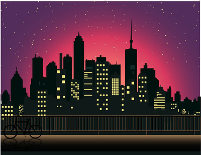 Night City design graphic design illustration vector