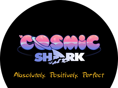 Brand Logo "Cosmic Shark" branding design graphic design illustration logo logo design minimal photoshop psd typography
