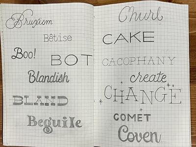 Hand Lettering Practice - Each Letter of the Alphabet handlettering lettering typography words