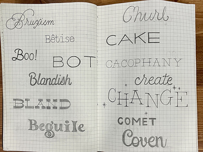 Hand Lettering Practice - Each Letter of the Alphabet