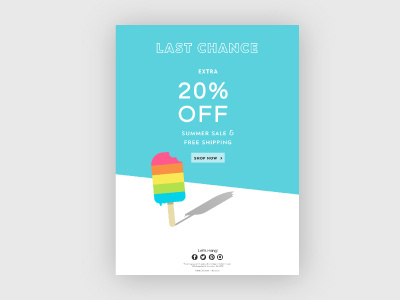 Summer Email Campaign campaign colorful email graphic illustration marketing newsletter playful popsicle