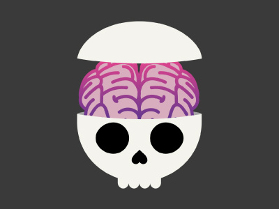 Skull And Brain brain icon skull vector