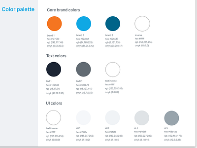 Style Guide - Colors brand branding button state buttons color dropdown forms palette style guide ui visual design
