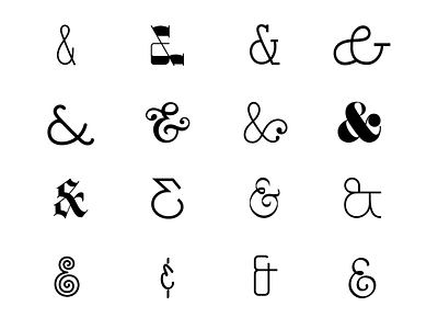 Ampersands ampersand lettering text variation typography