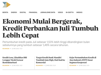 Homepage concept for a typography-based news/media website
