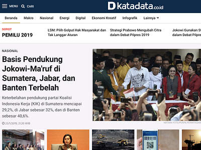 Katadata.co.id website redesign editorial design media news typography website
