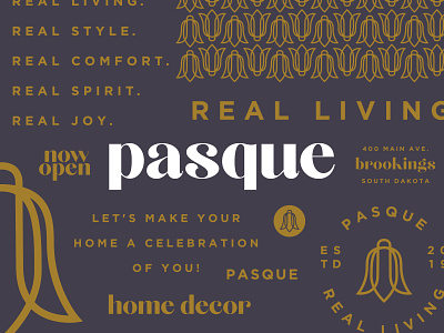 Pasque Branding branding branding and identity flower home decor minimal pasque pattern typography