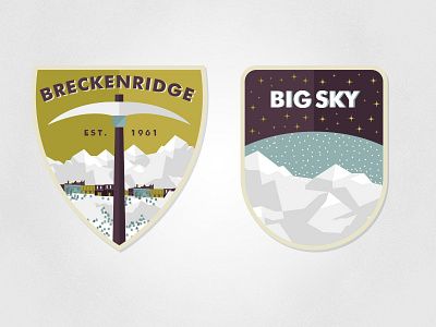 US Ski Resort Badges badges resort ski skiing snow winter