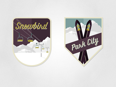 US Ski Resort Badges badges resort ski skiing snow winter