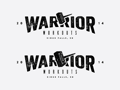 Warrior Workout No.2 badge crossfit dudes fitness logo warrior workout