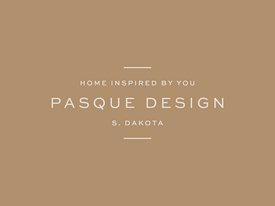 Pasque Design branding identity interior design logo midwest pasque south dakota typography