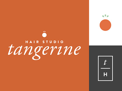 Salon Branding WIP branding fruit identity logo orange tangerine typography