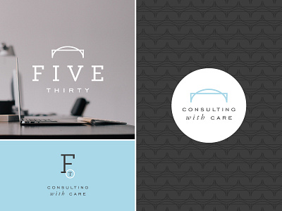 FIVE:thirty Branding architecture blue branding freelance logo pattern typography