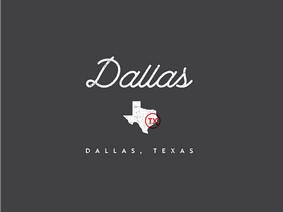 Dallas, TX dallas grey red state texas typography wip