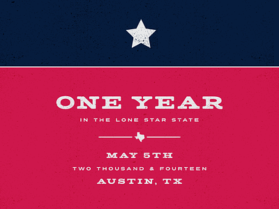 One Year In ATX anniversary atx austin fun mil one year texas typography
