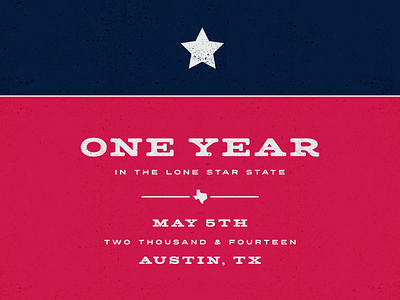 One Year In ATX anniversary atx austin fun mil one year texas typography