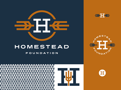 Homestead Foundation Branding branding coworking homestead midwest navy small business south dakota t shirt wheat