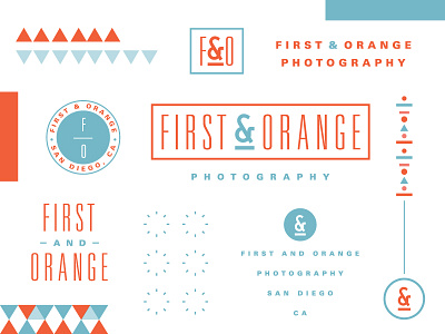 First & Orange Photography Branding beach branding bright california funky typography