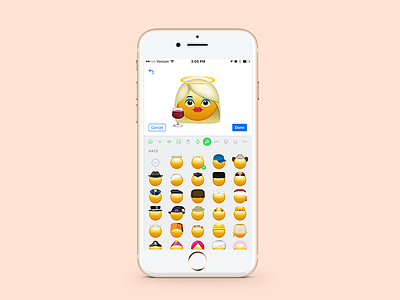Custom Emoji App app custom emoji funny imessage ios 10 iphone ui ux