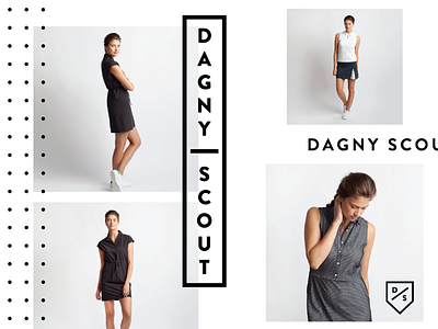 Dagny Scout Launch! branding golf mark minimal typography women