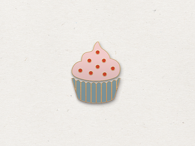 Enamel Pin bakery branding cupcake enamel pin