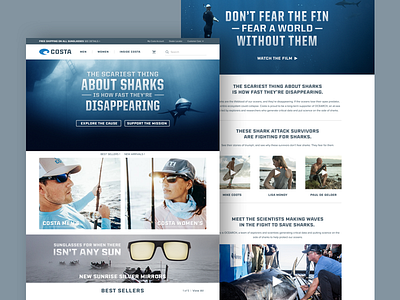 Costa + OCEARCH Campaign campaign layout oceans sharks ui ux website