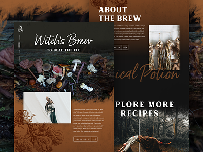 Witch's Brew - Mocktober dark halloween mobile mocktober mockup photography typography website
