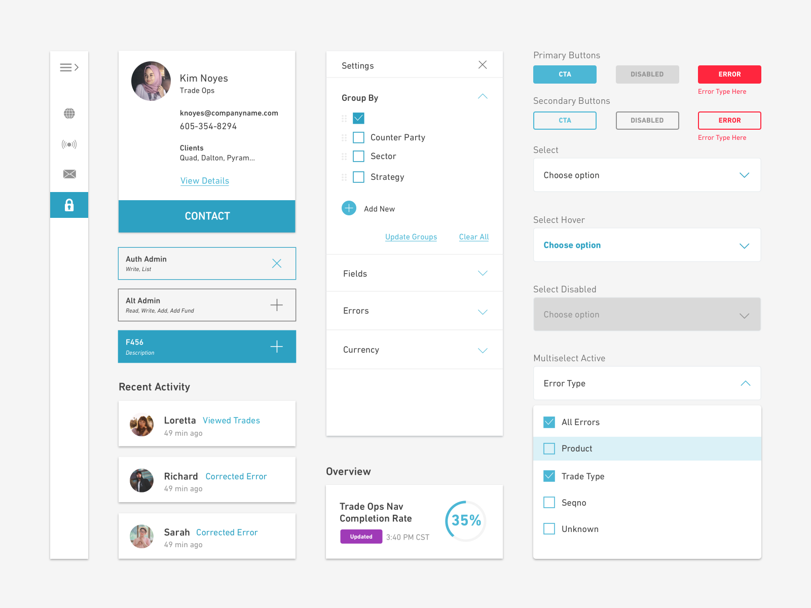 Dashboard Components by Jessie Farris on Dribbble