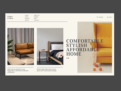 Chairs & More Landing page